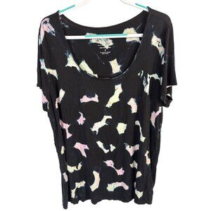 Torrid Super Soft Tie Dye T-Shirt Top Black Size 2 2XL